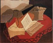 Juan Gris The Fiddle in front of window oil painting